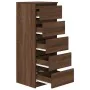Aparador con cajones roble marrón 37,5x35x99 cm de , Aparadores - Ref: Foro24-861766, Precio: 93,99 €, Descuento: %