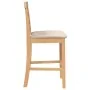 Taburetes de bar con cojines 2 uds madera maciza natural caucho de , Taburetes de cocina - Ref: Foro24-4102539, Precio: 119,9...