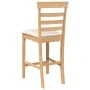 Taburetes de bar con cojines 2 uds madera maciza natural caucho de , Taburetes de cocina - Ref: Foro24-4102539, Precio: 119,9...