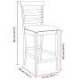 Taburetes de bar con cojines 2 uds madera maciza natural caucho de , Taburetes de cocina - Ref: Foro24-4102539, Precio: 119,9...