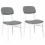 Sillas de comedor con cojines 2uds madera maciza blanco caucho de , Sillas de comedor - Ref: Foro24-4102526, Precio: 154,29 €...