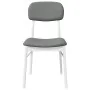Sillas de comedor con cojines 2uds madera maciza blanco caucho de , Sillas de comedor - Ref: Foro24-4102526, Precio: 154,29 €...