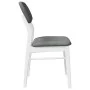 Sillas de comedor con cojines 2uds madera maciza blanco caucho de , Sillas de comedor - Ref: Foro24-4102526, Precio: 154,29 €...