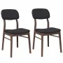 Sillas de comedor con cojines 2 uds madera maciza marrón caucho de , Sillas de comedor - Ref: Foro24-4102524, Precio: 160,63 ...