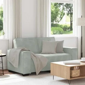 Sofá de 2 plazas de terciopelo gris claro 120 cm de , Sofás - Ref: Foro24-4105010, Precio: 209,50 €, Descuento: %