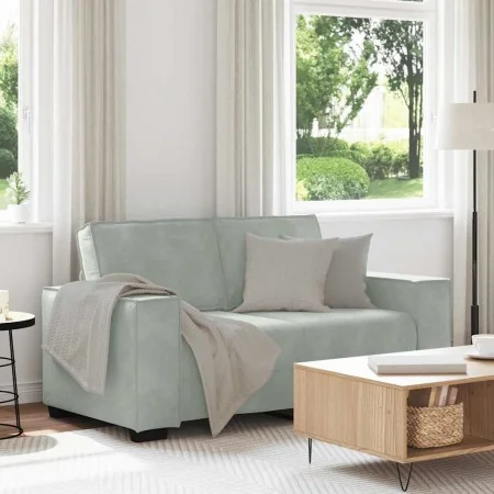 Sofá de 2 plazas de terciopelo gris claro 120 cm by , Sofas - Ref: Foro24-4105010, Price: 209,50 €, Discount: %