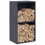 Leñero antracita 40x30x75 cm Acero laminado en frío de , Bolsas y soportes de leña - Ref: Foro24-864193, Precio: 84,88 €, Des...