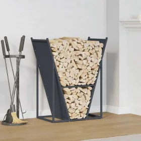 Leñero antracita 69,5x35x81 cm Acero laminado en frío de , Bolsas y soportes de leña - Ref: Foro24-864179, Precio: 68,22 €, D...