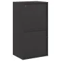 Leñero negro 40x30x75 cm Acero laminado en frío de , Bolsas y soportes de leña - Ref: Foro24-864191, Precio: 81,97 €, Descuen...