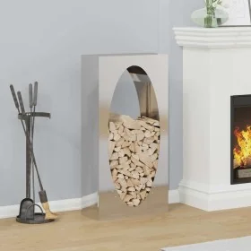 Leñero 50x23x100 cm Stainless Steel de , Bolsas y soportes de leña - Ref: Foro24-864185, Precio: 125,03 €, Descuento: %
