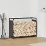 Leñero negro 90x28x65 cm Acero laminado en frío de , Bolsas y soportes de leña - Ref: Foro24-864203, Precio: 59,67 €, Descuen...
