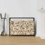Leñero negro 90x28x65 cm Acero laminado en frío de , Bolsas y soportes de leña - Ref: Foro24-864203, Precio: 59,67 €, Descuen...