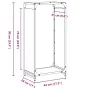 Leñero blanco 44x28x90 cm Acero laminado en frío de , Bolsas y soportes de leña - Ref: Foro24-864208, Precio: 59,96 €, Descue...