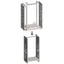 Leñero 40x30x80 cm acero inoxidable de , Bolsas y soportes de leña - Ref: Foro24-864229, Precio: 66,86 €, Descuento: %