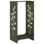 Leñero verde oliva 40x30x80 cm Acero laminado en frío de , Bolsas y soportes de leña - Ref: Foro24-864222, Precio: 57,75 €, D...