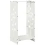 Leñero blanco 40x30x80 cm Acero laminado en frío de , Bolsas y soportes de leña - Ref: Foro24-864220, Precio: 57,75 €, Descue...