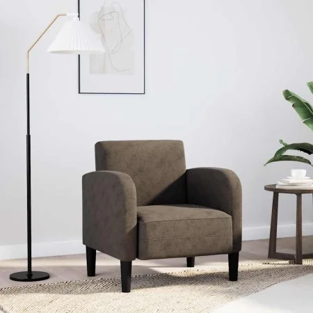 Sillón con reposabrazos gris oscuro 54 cm cuero sintética de , Sillones - Ref: Foro24-4100535, Precio: 128,53 €, Descuento: %