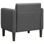 Sillón con reposabrazos gris oscuro 54 cm tejido de pana de , Sillones - Ref: Foro24-4100516, Precio: 132,71 €, Descuento: %