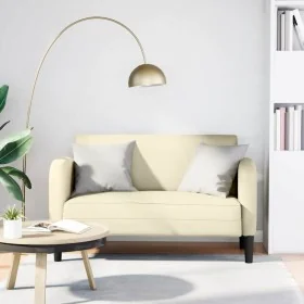 Sofá Loveseat color crema 110 cm cuero sintética de , Sofás - Ref: Foro24-4100537, Precio: 173,03 €, Descuento: %