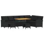 Set de sofás de jardín en forma de L con cojines 4 pzas negro de , Conjuntos de jardín - Ref: Foro24-3365325, Precio: 662,40 ...