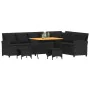 Set de sofás de jardín en forma de L con cojines 4 pzas negro de , Conjuntos de jardín - Ref: Foro24-3365325, Precio: 662,40 ...