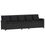 Set de sofás de jardín en forma de L con cojines 4 pzas negro de , Conjuntos de jardín - Ref: Foro24-3365325, Precio: 662,40 ...