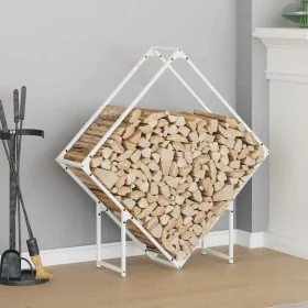 Leñero blanco 100x25x100 cm Acero laminado en frío de , Bolsas y soportes de leña - Ref: Foro24-864288, Precio: 36,71 €, Desc...