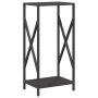 Leñero negro 34x25x70 cm Acero laminado en frío de , Bolsas y soportes de leña - Ref: Foro24-864319, Precio: 43,00 €, Descuen...