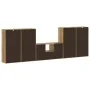 Muebles de TV 5 uds. con almacenaje "ODDA" madera maciza pino de , Muebles TV - Ref: Foro24-3365378, Precio: 257,28 €, Descue...