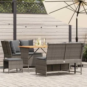 Juego de sofás jardín con cojines 5 pzas ratán sintético gris by , Garden sets - Ref: Foro24-3365346, Price: 499,31 €, Discou...
