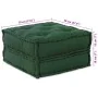 Puff modular de tela verde 70x70x36 cm de , Cojines para sillas y sofás - Ref: Foro24-4019035, Precio: 117,18 €, Descuento: %