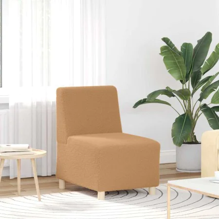 Sillón de sofá beige 55 cm tejido imitación lana rizada de , Sofás - Ref: Foro24-4108507, Precio: 125,19 €, Descuento: %