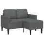 Sofá de 2 plazas con chaise longue en forma L gris oscuro 125cm by , Sofas - Ref: Foro24-4107062, Price: 323,81 €, Discount: %
