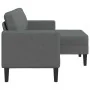 Sofá de 2 plazas con chaise longue en forma L gris oscuro 125cm by , Sofas - Ref: Foro24-4107062, Price: 323,81 €, Discount: %