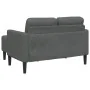 Sofá de 2 plazas con chaise longue en forma L gris oscuro 125cm by , Sofas - Ref: Foro24-4107062, Price: 323,81 €, Discount: %