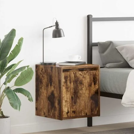 Mesilla de noche de pared roble ahumado 38x34x40 cm de , Mesitas de noche - Ref: Foro24-861237, Precio: 37,51 €, Descuento: %