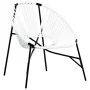 Silla de jardín con forma huevo ratán sintético blanco y negro de , Sillas de jardín - Ref: Foro24-4009288, Precio: 93,63 €, ...