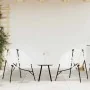 Silla de jardín con forma huevo ratán sintético blanco y negro de , Sillas de jardín - Ref: Foro24-4009288, Precio: 93,63 €, ...