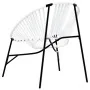 Silla de jardín con forma huevo ratán sintético blanco y negro de , Sillas de jardín - Ref: Foro24-4009288, Precio: 93,63 €, ...