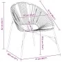 Silla de jardín con forma huevo ratán sintético blanco y negro de , Sillas de jardín - Ref: Foro24-4009288, Precio: 93,63 €, ...