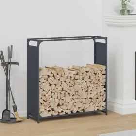 Leñero antracita 90x28x90 cm Acero laminado en frío de , Bolsas y soportes de leña - Ref: Foro24-864217, Precio: 64,24 €, Des...
