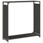 Leñero negro 90x28x90 cm Acero laminado en frío de , Bolsas y soportes de leña - Ref: Foro24-864215, Precio: 62,44 €, Descuen...