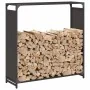 Leñero negro 90x28x90 cm Acero laminado en frío de , Bolsas y soportes de leña - Ref: Foro24-864215, Precio: 62,44 €, Descuen...