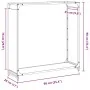 Leñero negro 90x28x90 cm Acero laminado en frío de , Bolsas y soportes de leña - Ref: Foro24-864215, Precio: 62,44 €, Descuen...