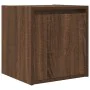 Mesillas de noche de pared 2 uds roble marrón 38x34x40 cm de , Mesitas de noche - Ref: Foro24-861242, Precio: 65,17 €, Descue...