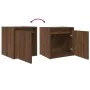 Mesillas de noche de pared 2 uds roble marrón 38x34x40 cm de , Mesitas de noche - Ref: Foro24-861242, Precio: 65,17 €, Descue...