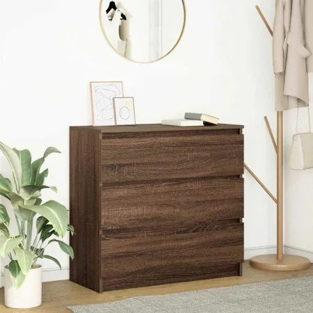 Aparador roble marrón 80x35x76 cm madera de ingeniería de , Aparadores - Ref: Foro24-861739, Precio: 101,33 €, Descuento: %
