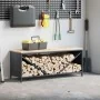 Leñero con tablero de madera antracita 100,5x35,5x40 cm de , Bolsas y soportes de leña - Ref: Foro24-864257, Precio: 115,37 €...