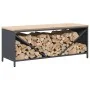 Leñero con tablero de madera antracita 100,5x35,5x40 cm de , Bolsas y soportes de leña - Ref: Foro24-864257, Precio: 115,37 €...
