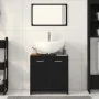 Mueble de baño con espejo de madera de ingeniería roble negro de , Muebles de baño - Ref: Foro24-862014, Precio: 66,66 €, Des...